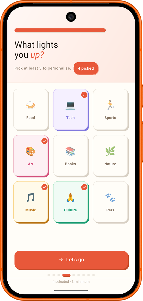 Events screen